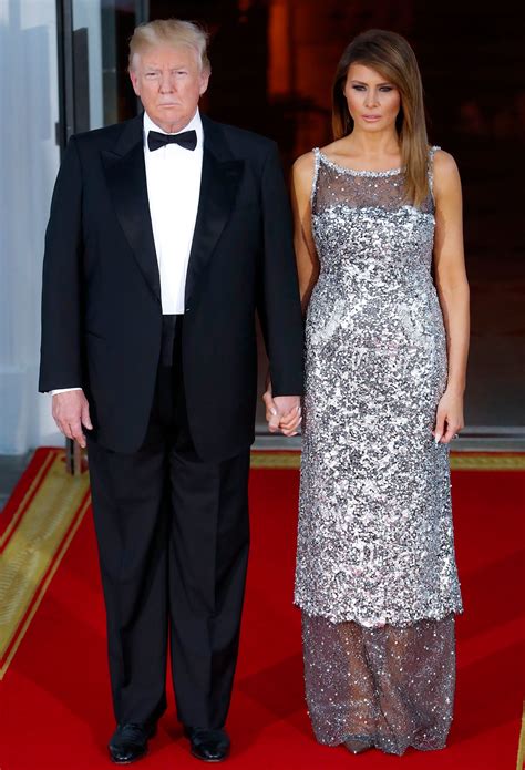 melania trump in chanel|Melania Trump Wore Sparkly Chanel for Her First State Dinner.